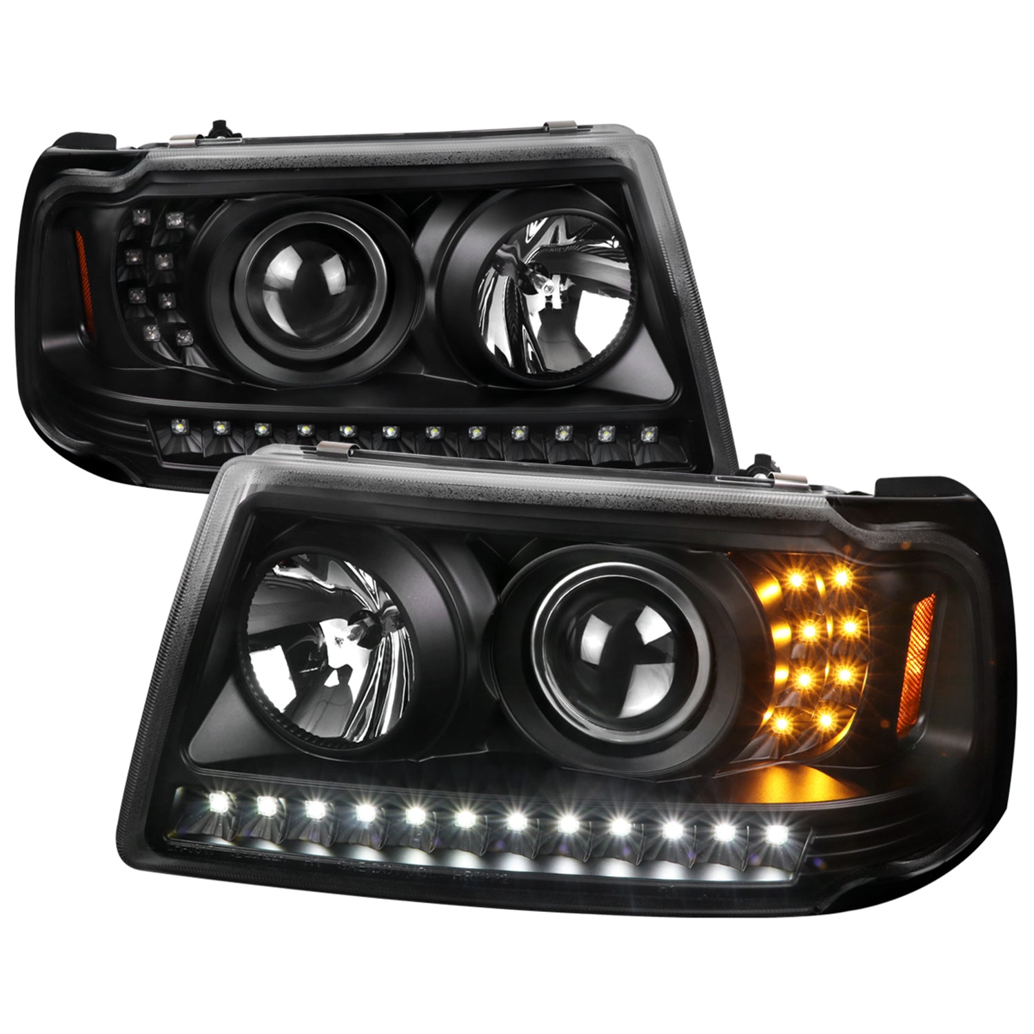 2001-2011 Ford Ranger Projector Headlights LED Light & LED Signal Matte Black