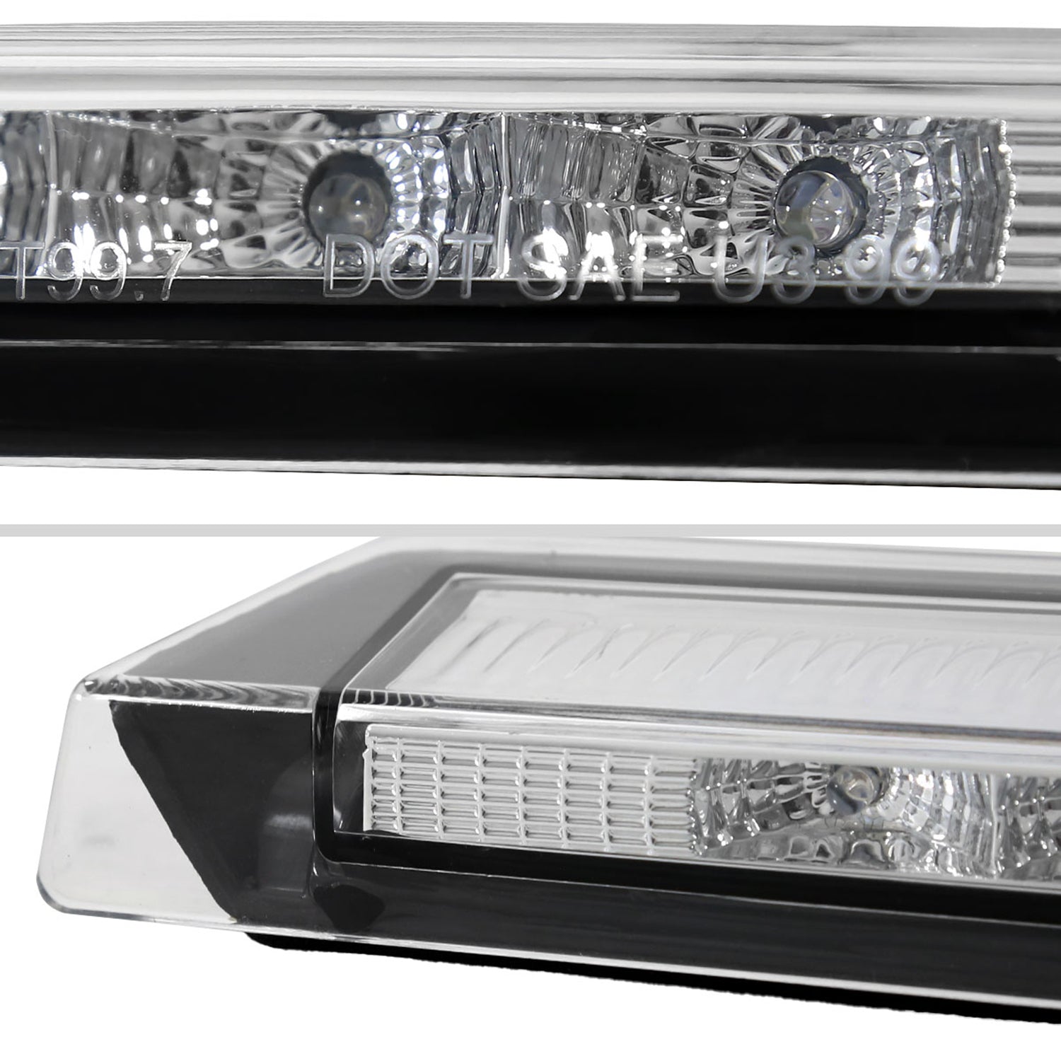 1999-2004 Ford Mustang LED 3rd Brake Light Chrome Housing/Clear Lens