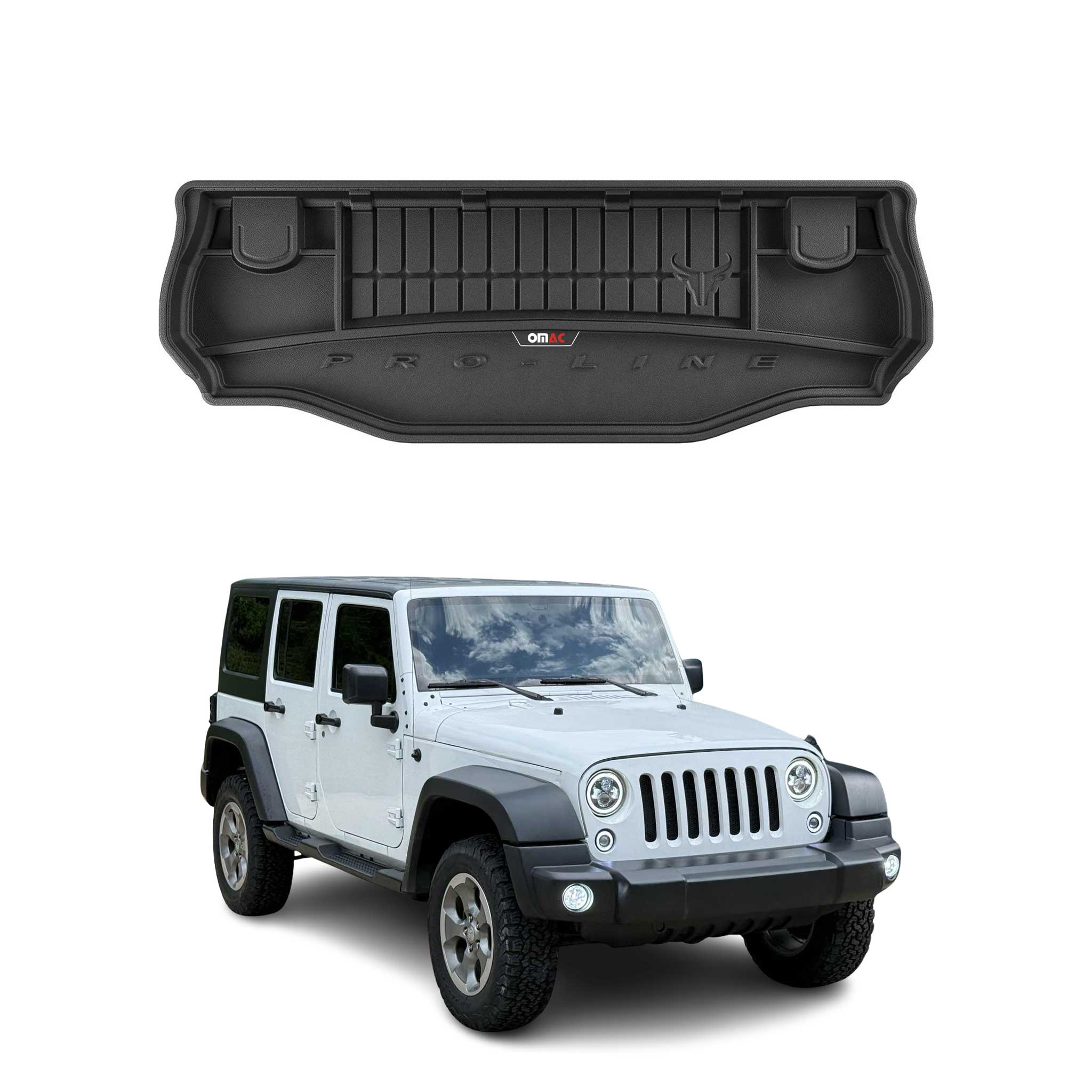 2007-2018 Jeep Wrangler Premium Cargo Liner Trunk Mat All Weather Heavy Duty