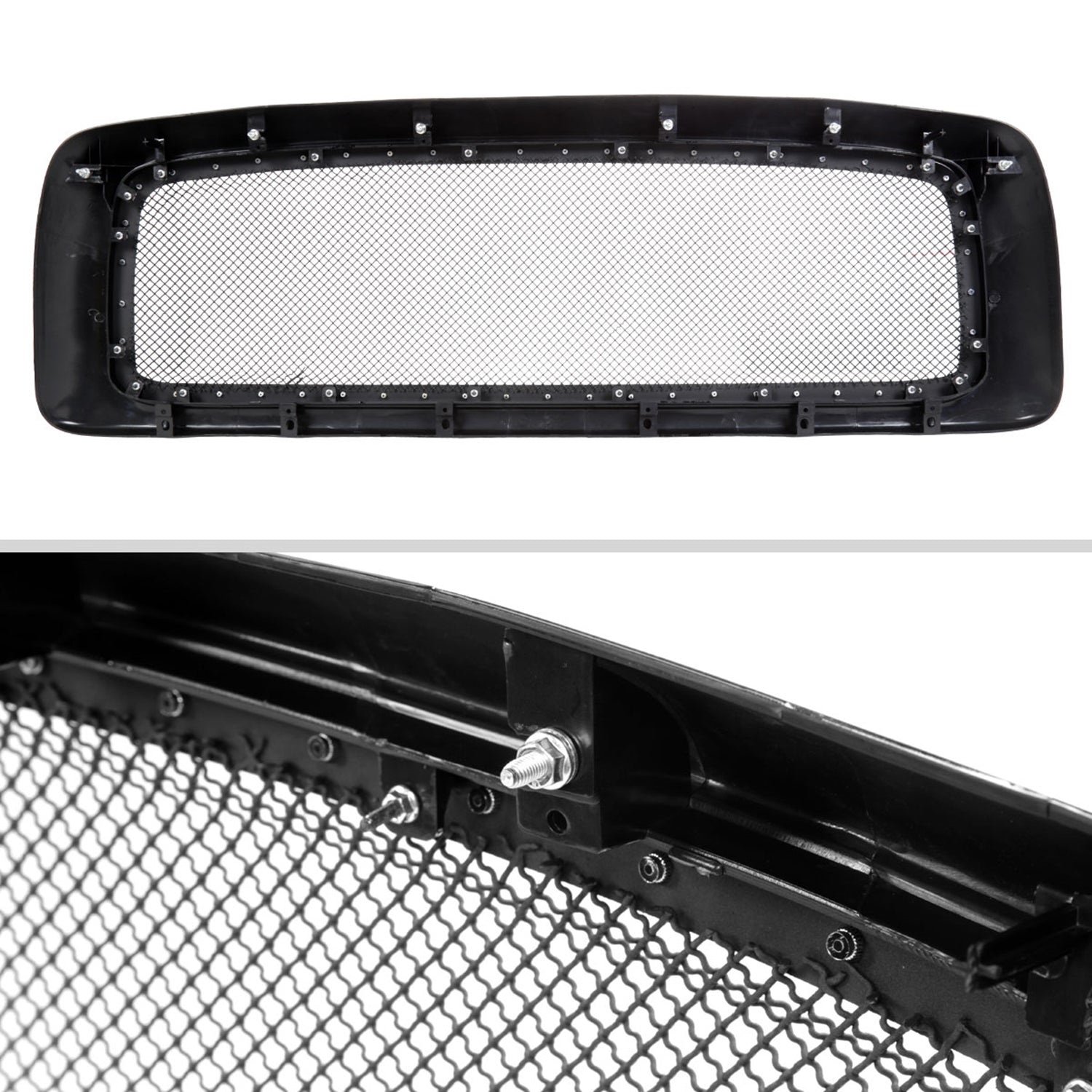 2002-2005 Dodge RAM 1500/ 03-2005 RAM 2500/3500 Glossy Black Mesh Front Grille