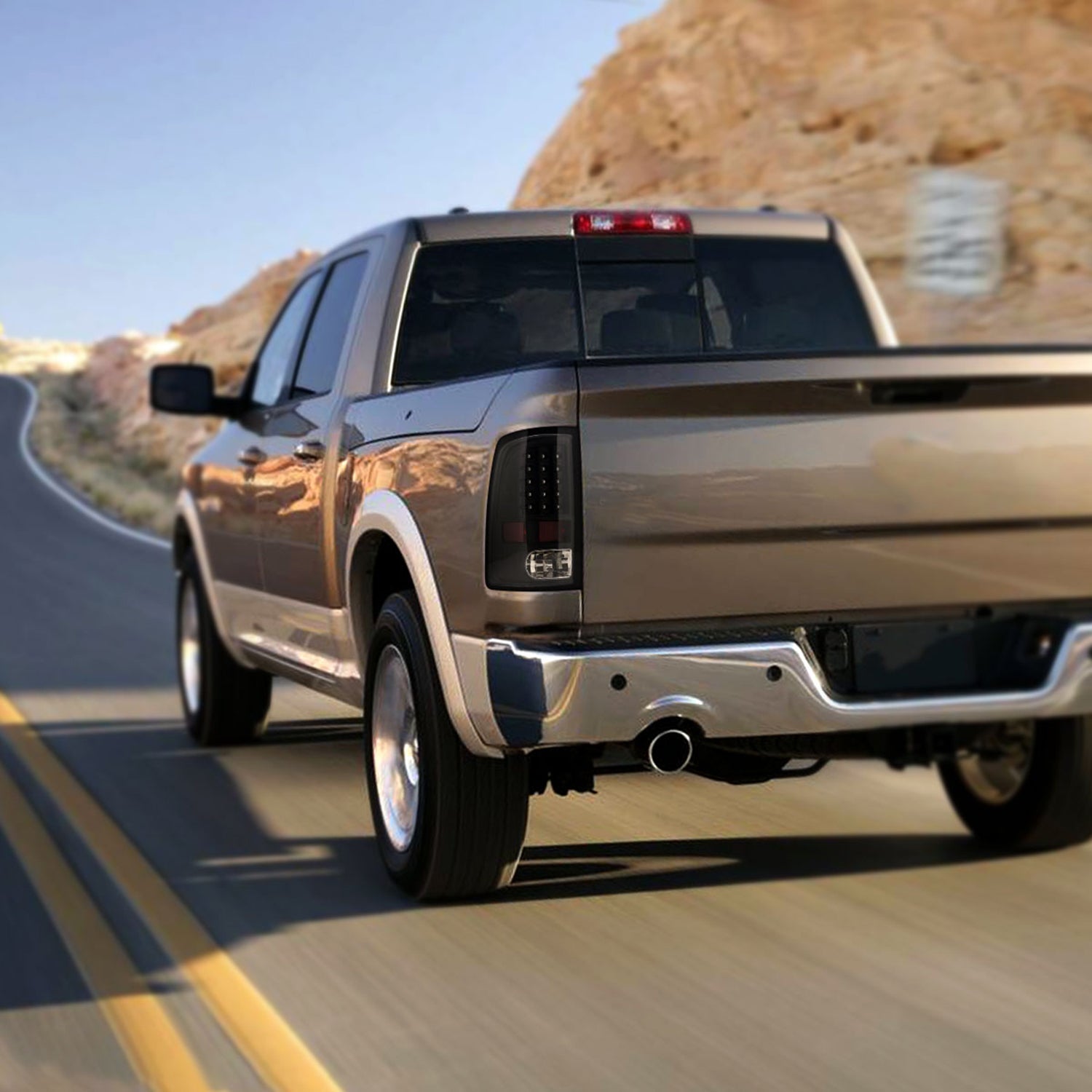 2009-2018 Dodge RAM 1500 2500 3500 LED Tail Lights - V2 Matt Black