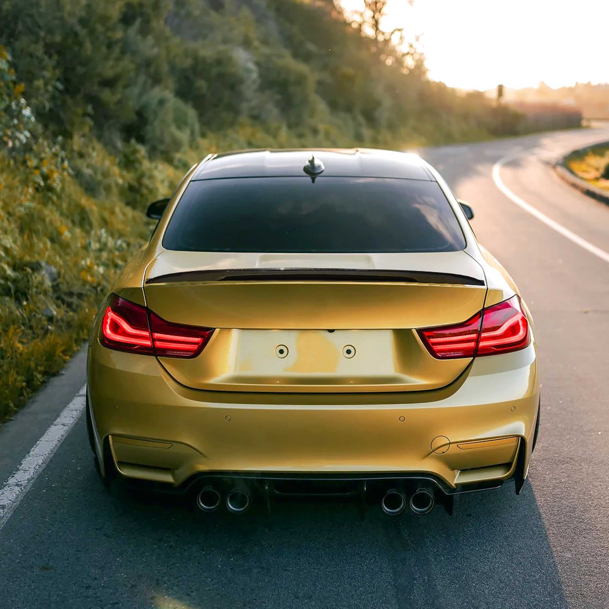For BMW 4 Series F32 2014-2020 Trunk Lip Spoiler ABS Gloosy Black M Performance Look