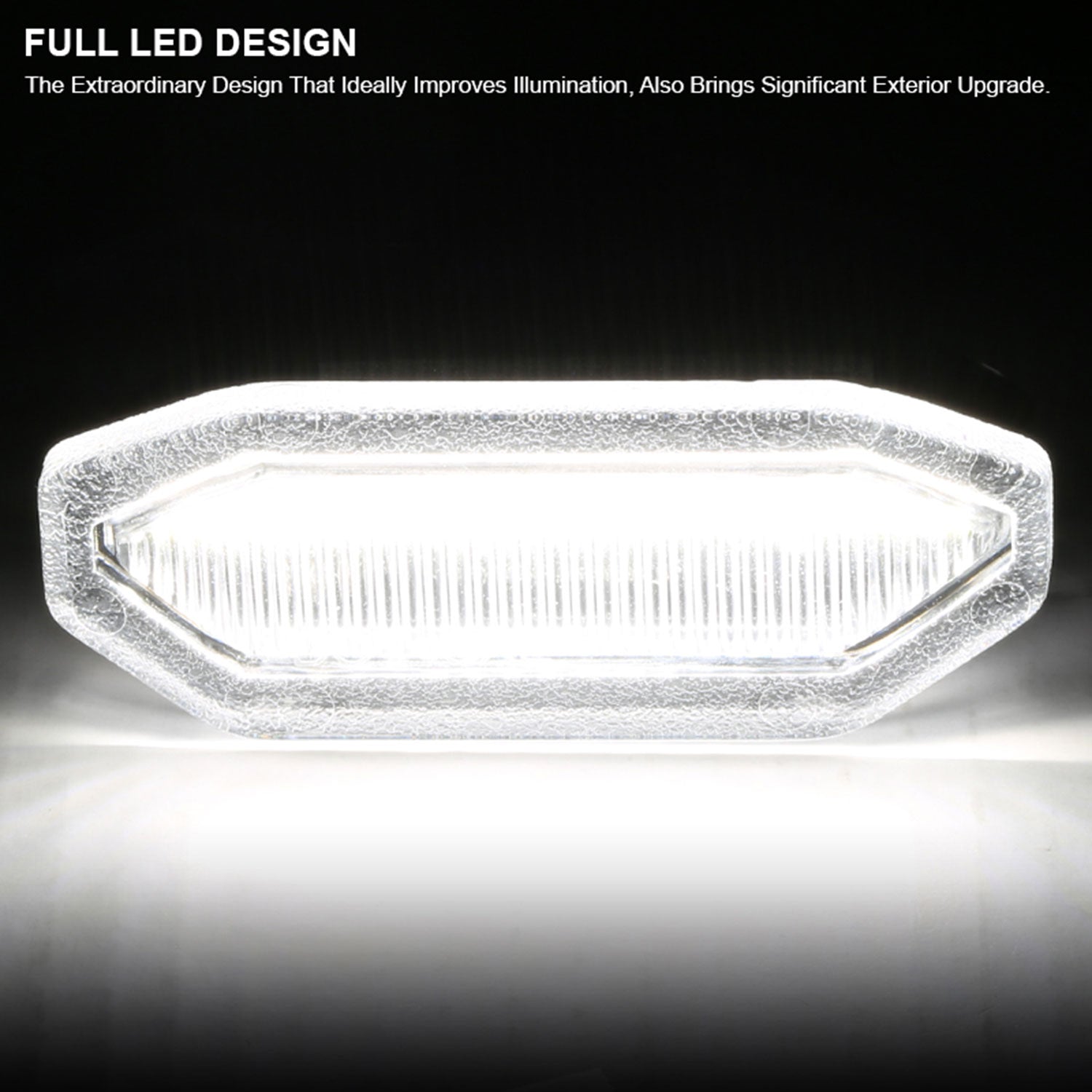 2015-2017 Ford Mustang Front Grille LED Driving Lights - 6PC Chrome/Clear Lens