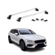 2020-2024 Volvo V60 Cross Country Roof Rack Cross Bars Silver Luggage Carrier 2x