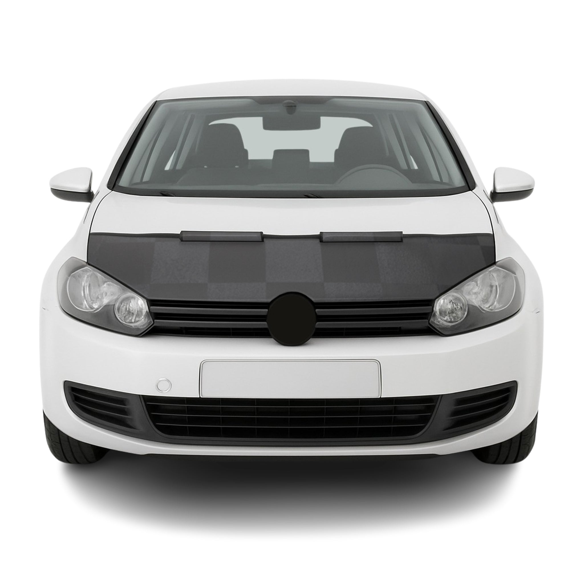 2010-2014 VW Golf Mk6 Car Bonnet Mask Hood Bra Black Chequered 1 Pc