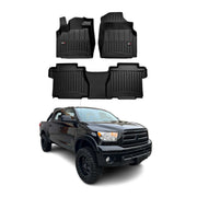 2007-2013 Toyota Tundra CrewMax Premium Floor Mats Liners Full Set All Weather Heavy Duty