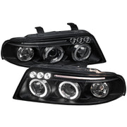 1999-2001 Audi A4/S4 Dual Halo Projector Headlights Matte Black/Clear Lens
