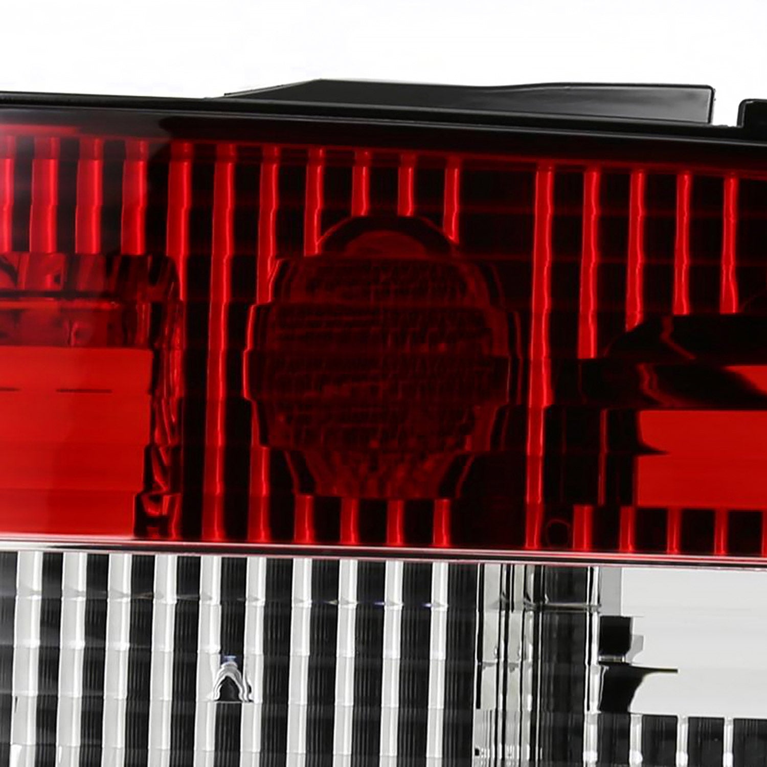 1989-1994 Nissan 240SX S13 HB Tail Lights & Trunk Light Chrome/Red Clear