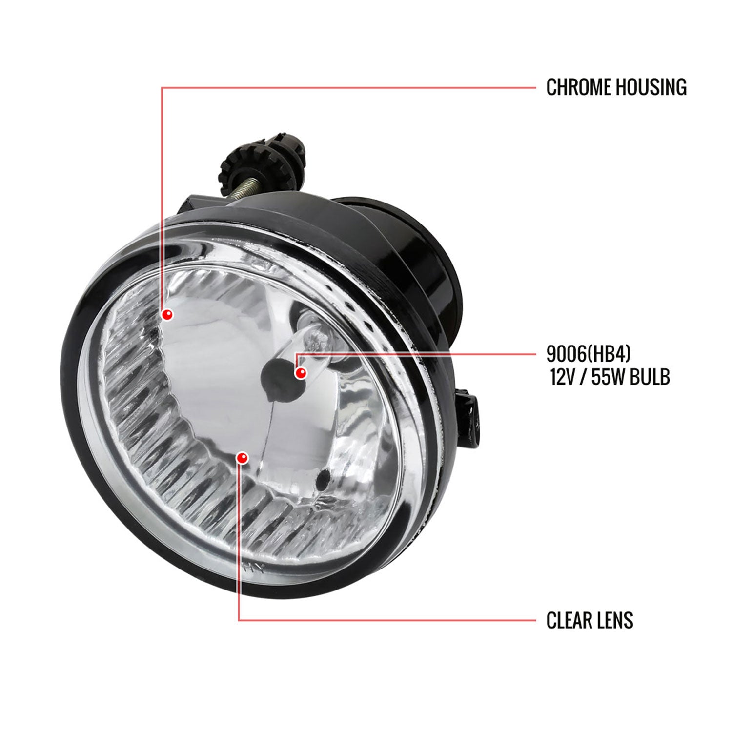 2000-2009 Toyota Echo/Highlander/Prius 9006 Fog Lights Kit & Switch