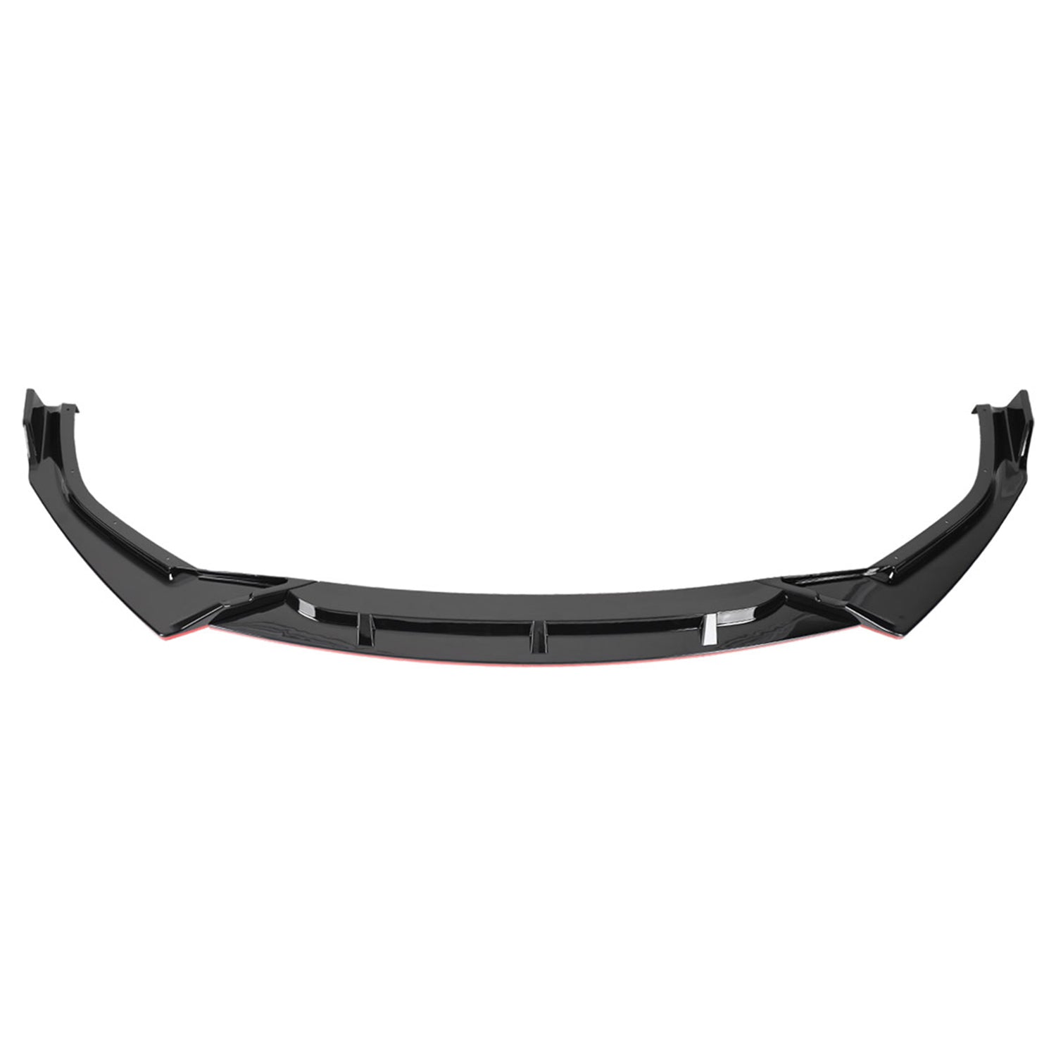 2019-2021 Honda Civic Sedan Glossy Black/Red Trim 3PC Front Bumper Lip Set