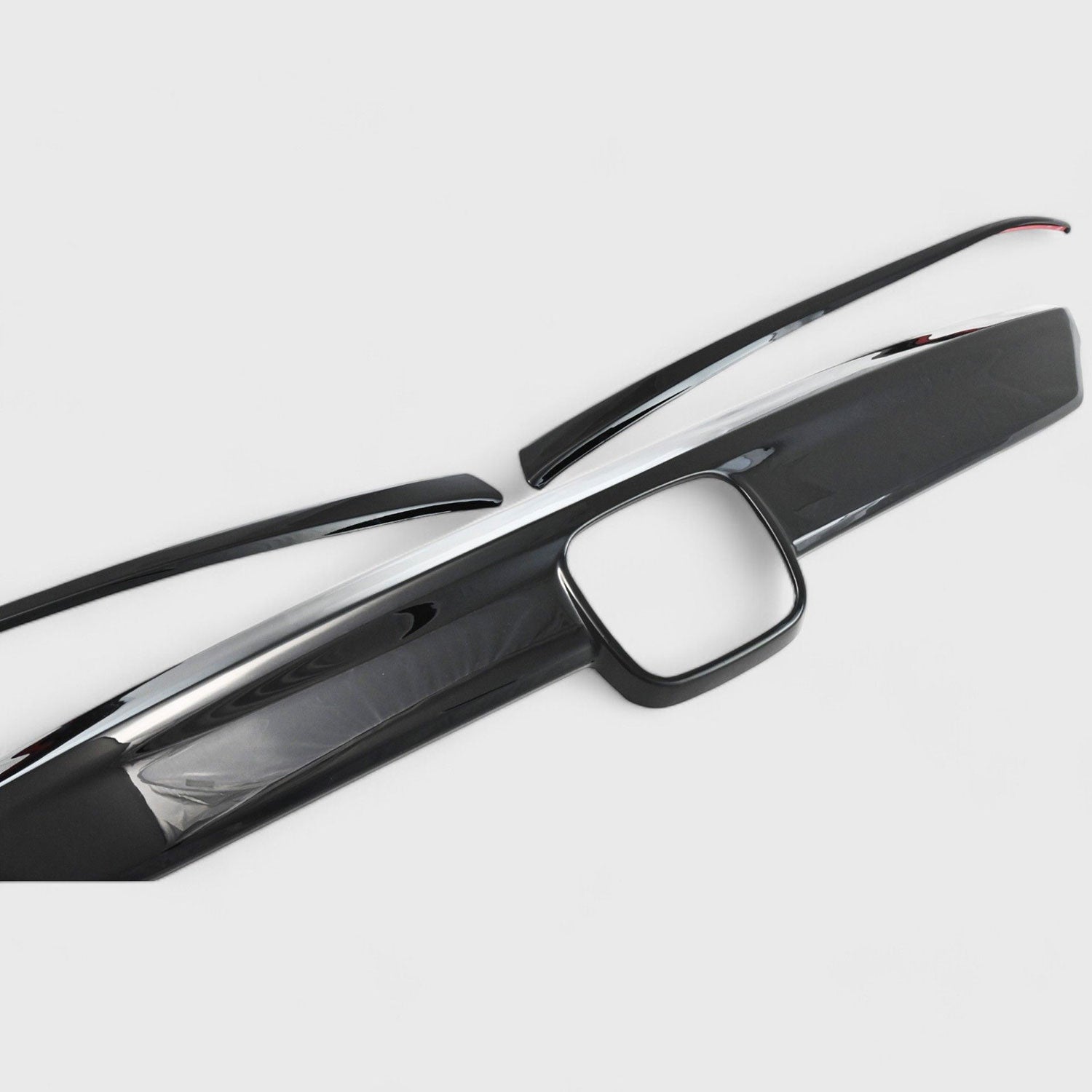 2018-2020 Honda Accord Grille Overlay Gloss Black 3Pcs ABS Plastic