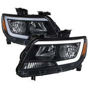 For Chevrolet Colorado 2015-2022 Factory Style Headlights Switchback LED Bar Turn Signal Black Housing Clear Lens