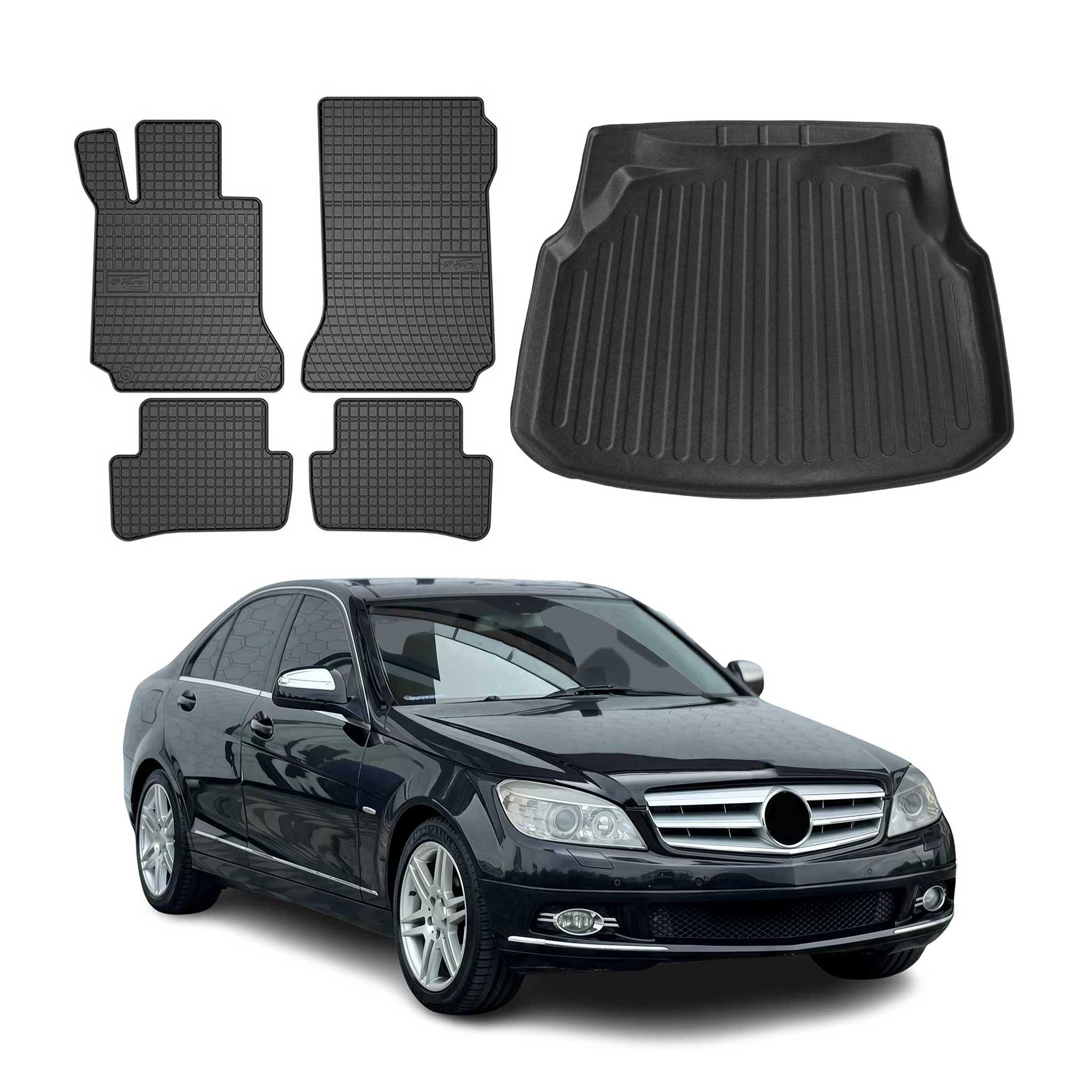 2008-2014 Mercedes C Class W204 Floor Mats & Cargo Liner Full Set All Weather