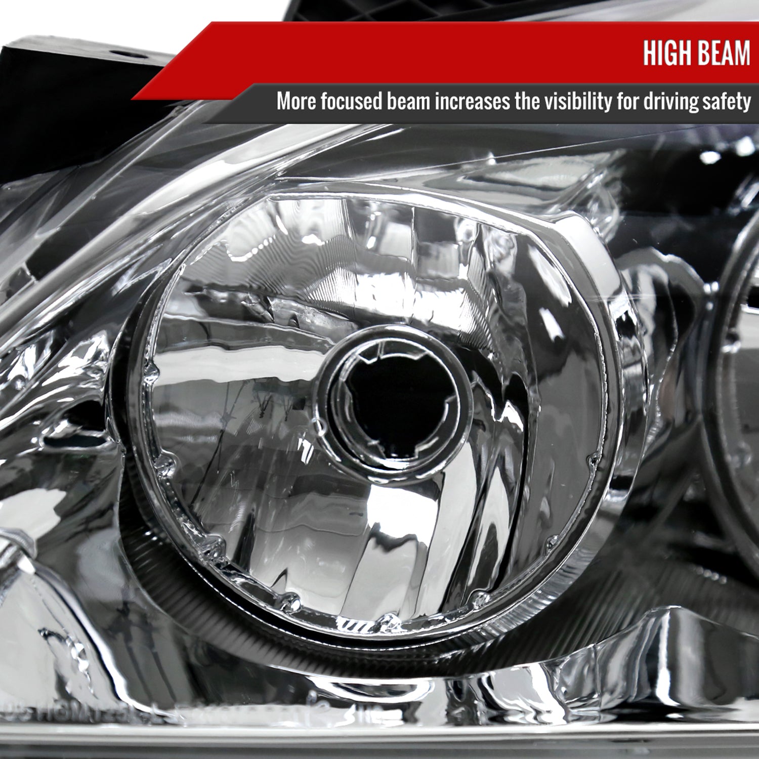 2005-2010 Pontiac G6 Factory Style Headlights w/ Amber Reflectors Chrome/Clear
