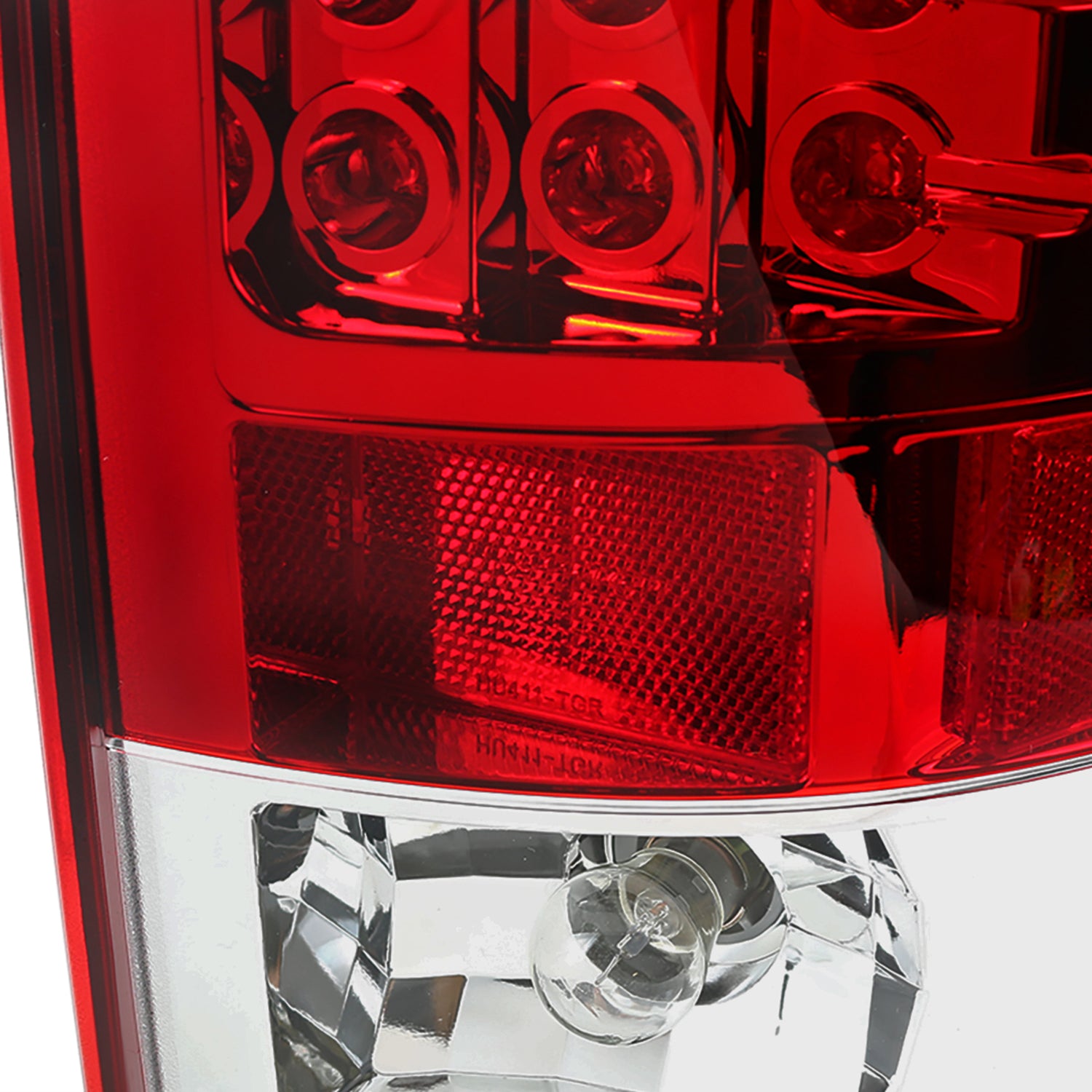 2007-2009 Dodge RAM LED Tail Lights Chrome Housing/Red Lens
