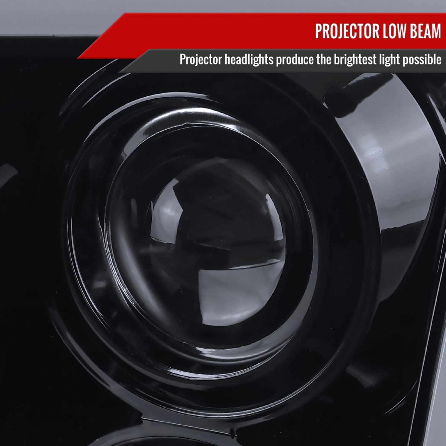 1997-2004 Ford F-150 / 1997-2002 Expedition LED C-Bar Projector Headlights Smoke