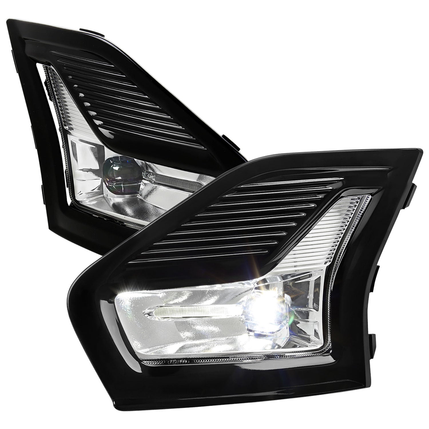 2019-2020 Ford Fusion LED Fog Lights Kit Chrome Housing/Clear Lens