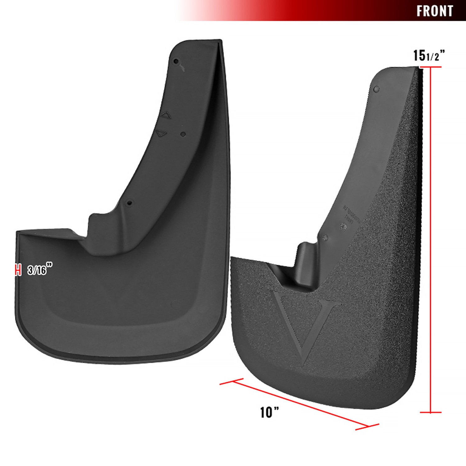 2009-2018 Dodge RAM 1500 2500 3500 Mud Flap Splash Guards Models w/Wheel Lip