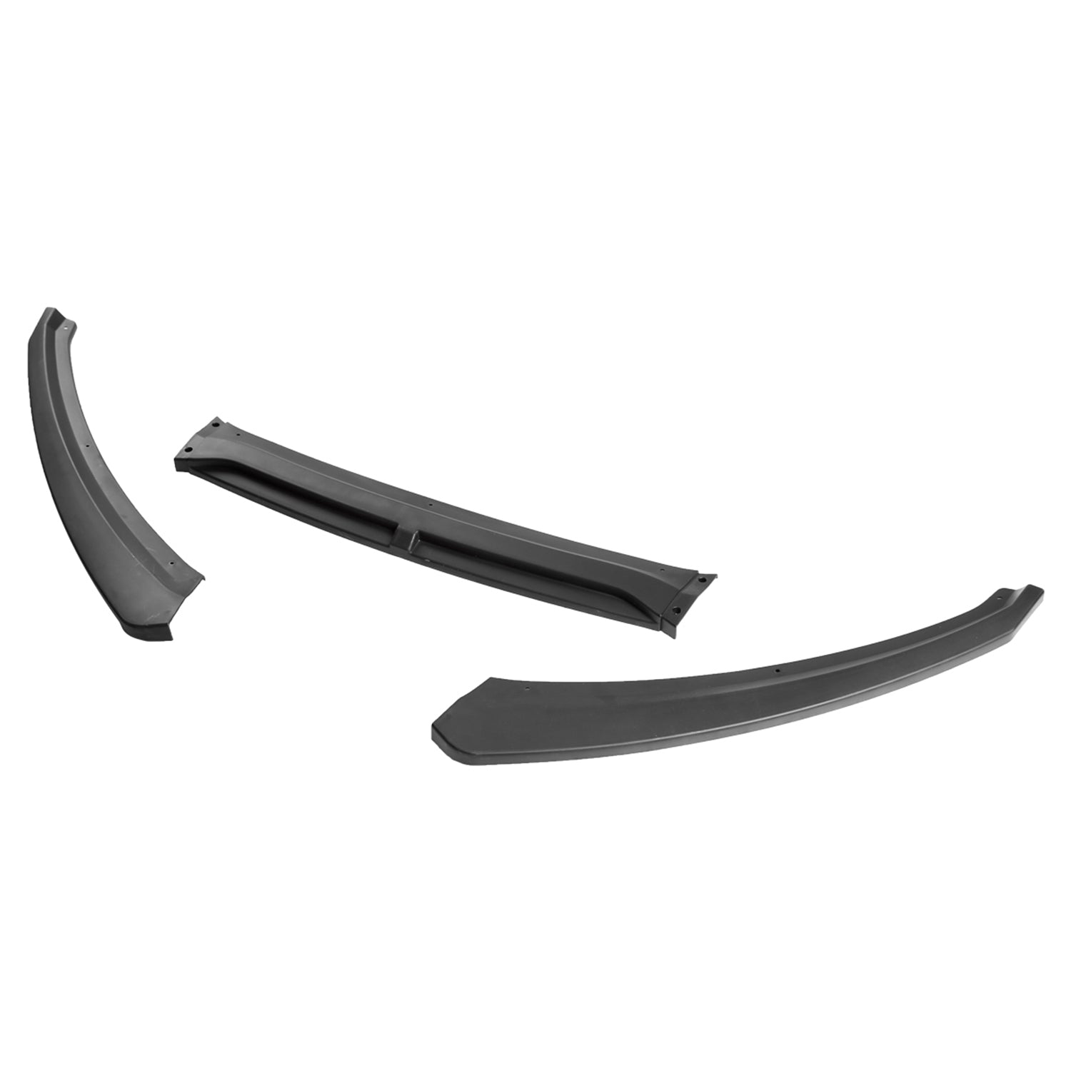 2015-2018 Ford Focus Matte Black Polypropylene 3Pcs Bumper Lip Spoiler