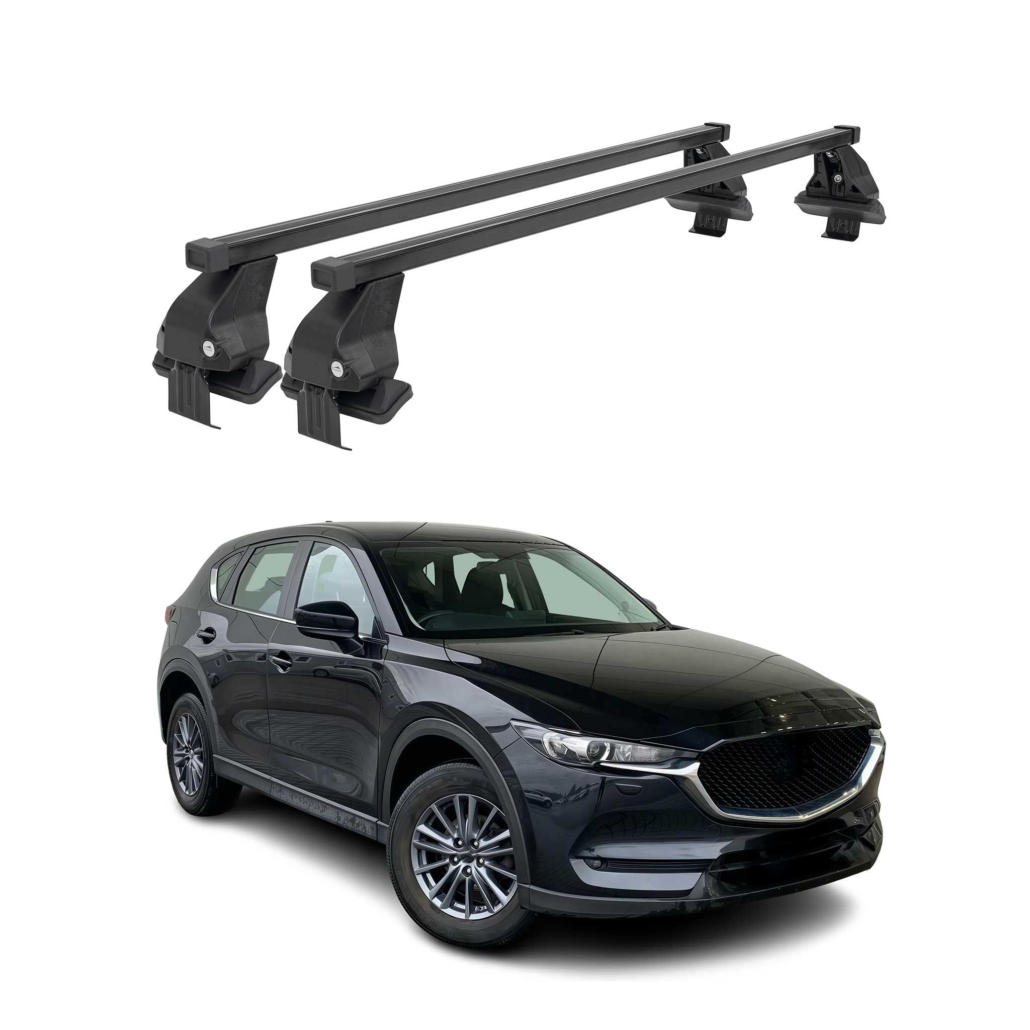 2017-2025 Mazda CX-5 Roof Rack Cross Bars Black