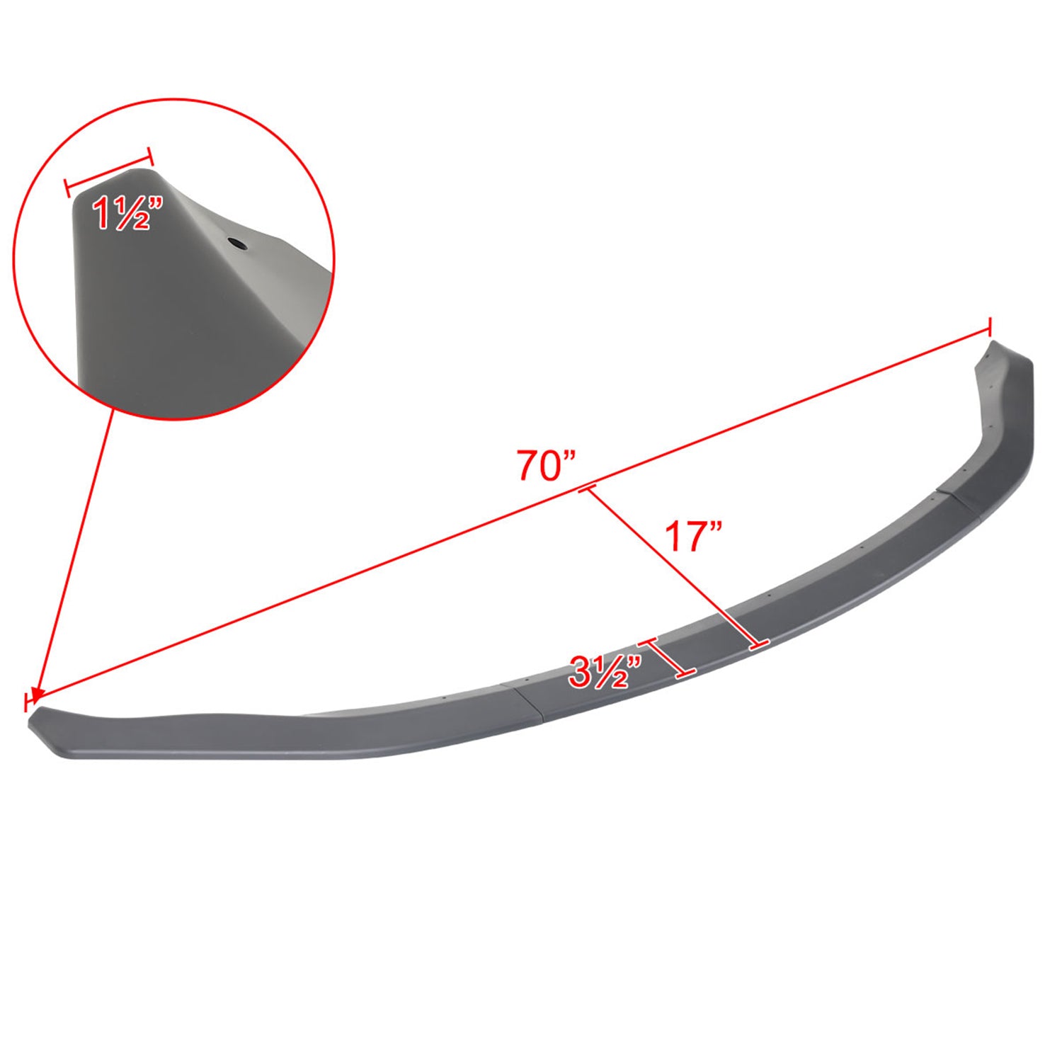 2003-2005 Nissan 350Z Matte Black 3Pcs Front Bumper Lip Splitter Kit