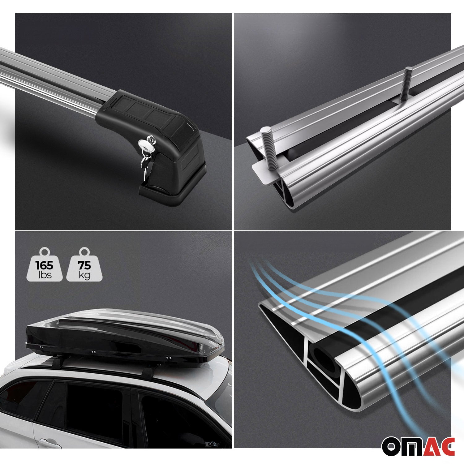 2015-2022 RAM ProMaster City Roof Rack Cross Bars Silver