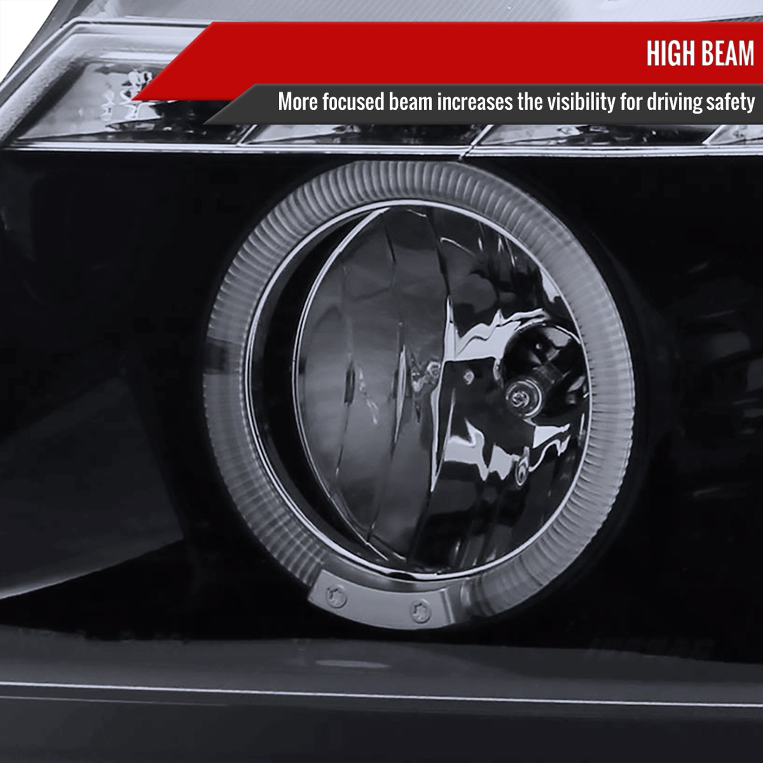 2006-2008 BMW E90 3 Series Sedan Dual Halo Projector Headlights LED Smoke