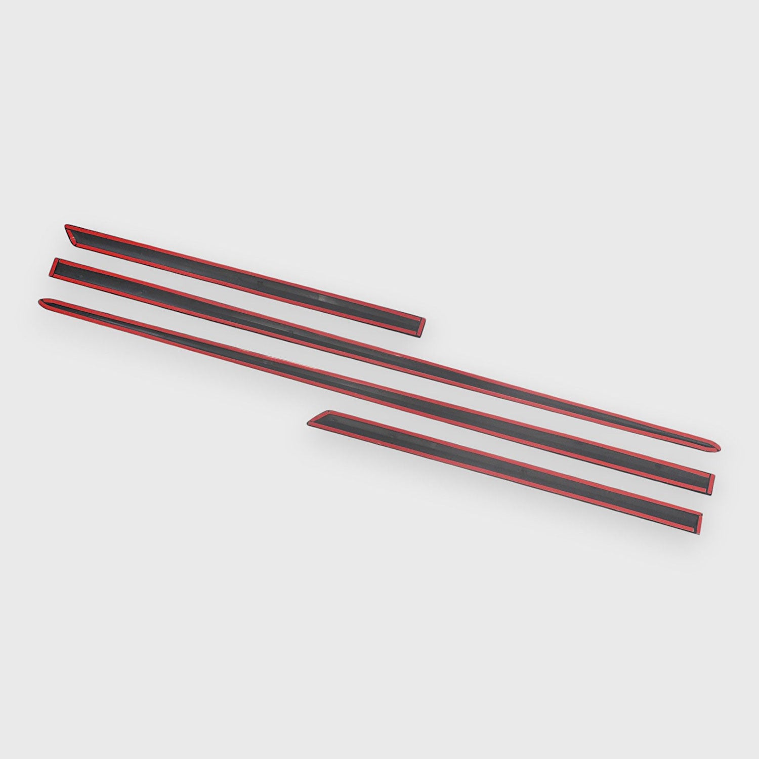 2015-2019 Cadillac ATS Side Door Molding Trim Set Gloss Black 4Pcs ABS Plastic