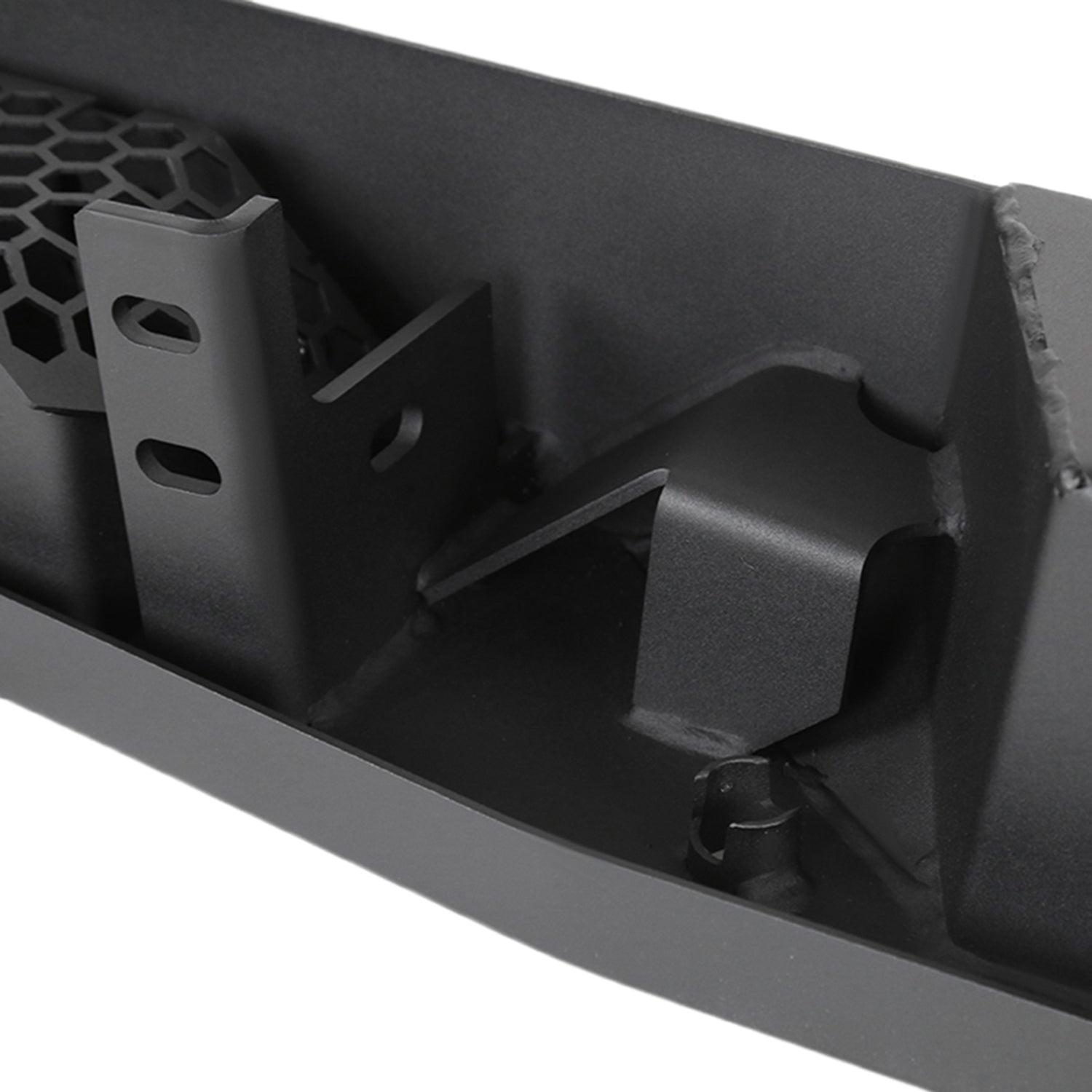 2016-2021 Toyota Tacoma Black Heavy Duty Steel Rear Step Bumper w/License Lamp