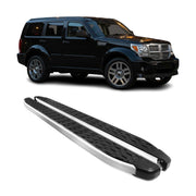 2007-2012 Dodge Nitro Running Boards Side Steps Silver & Black