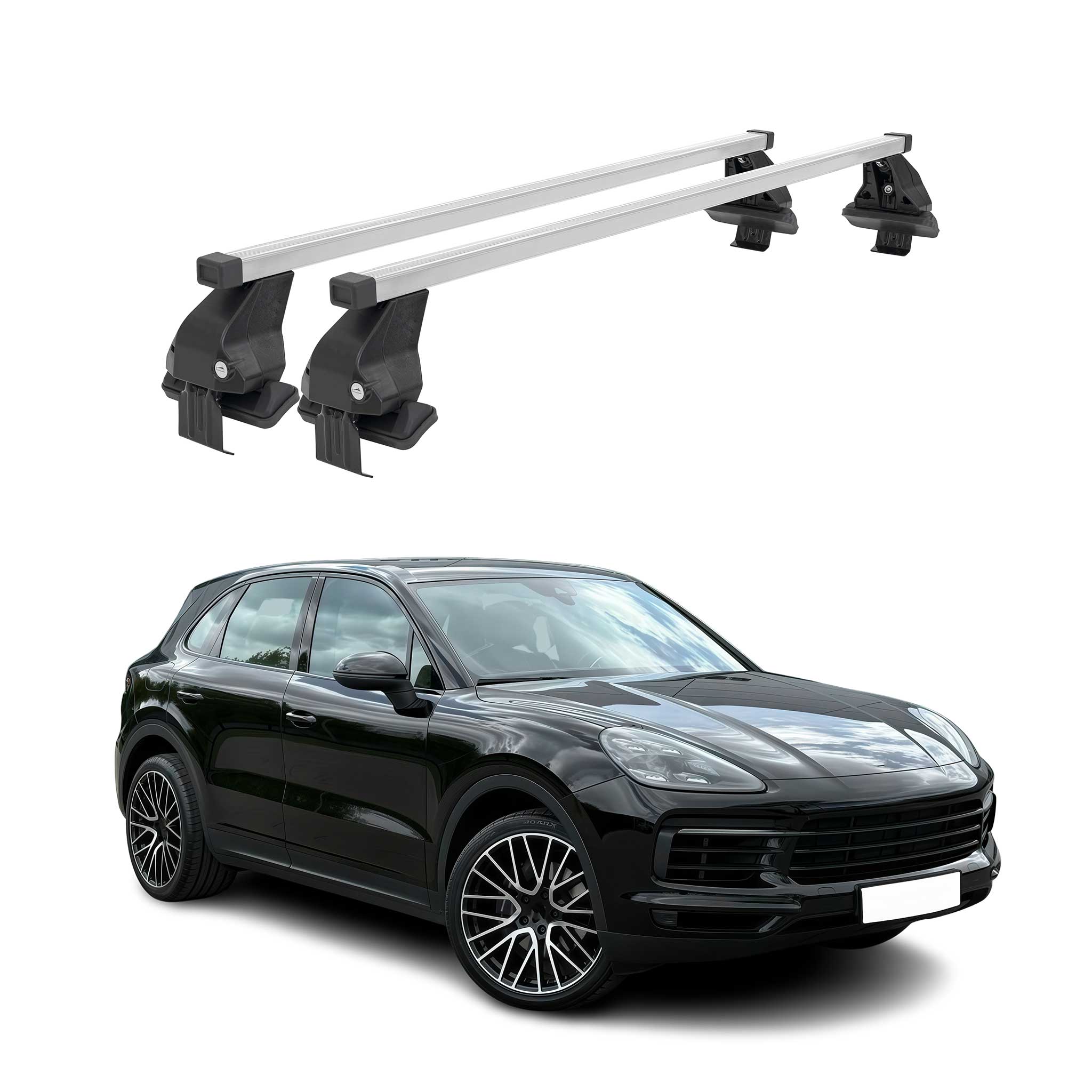2019-2026 Porsche Cayenne Roof Rack Cross Bars Silver