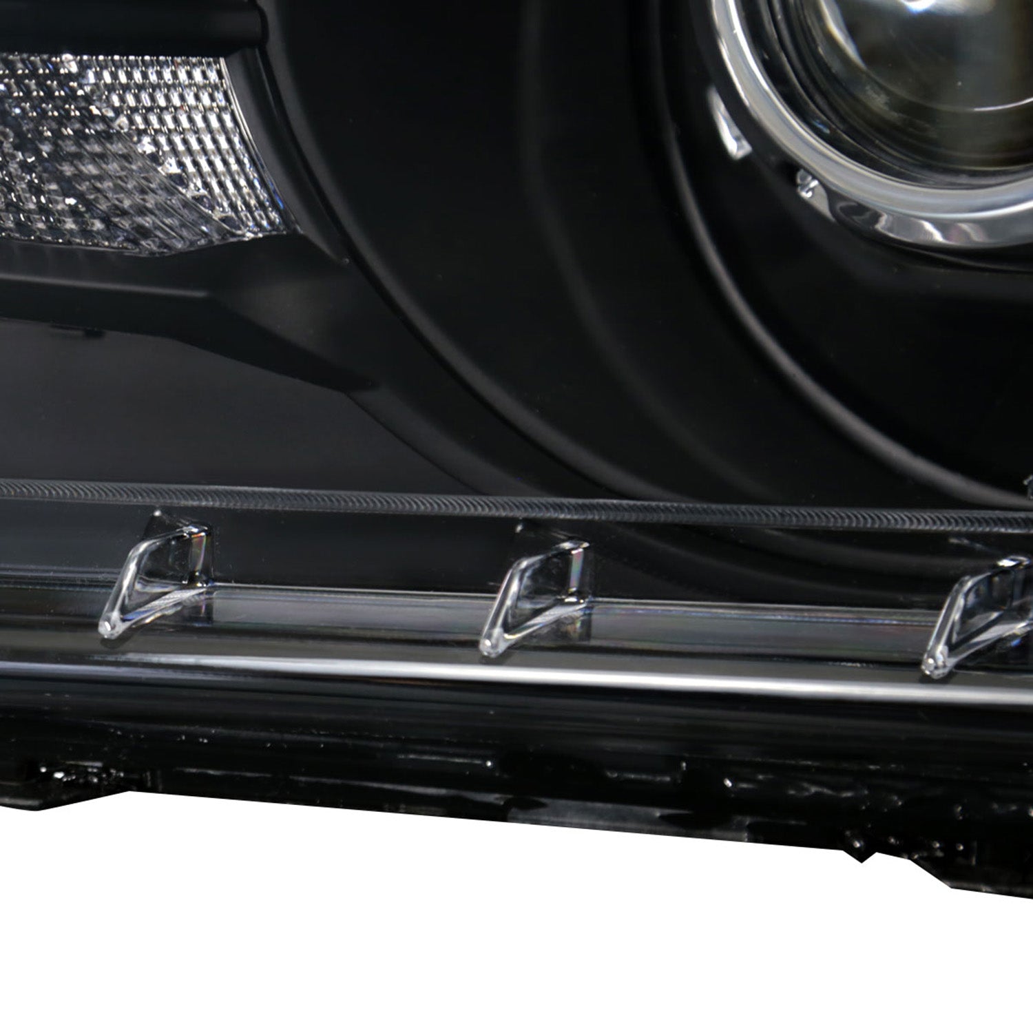 2010-2014 Ford Mustang Retrofit Style Projector Headlights Matte Black/Clear