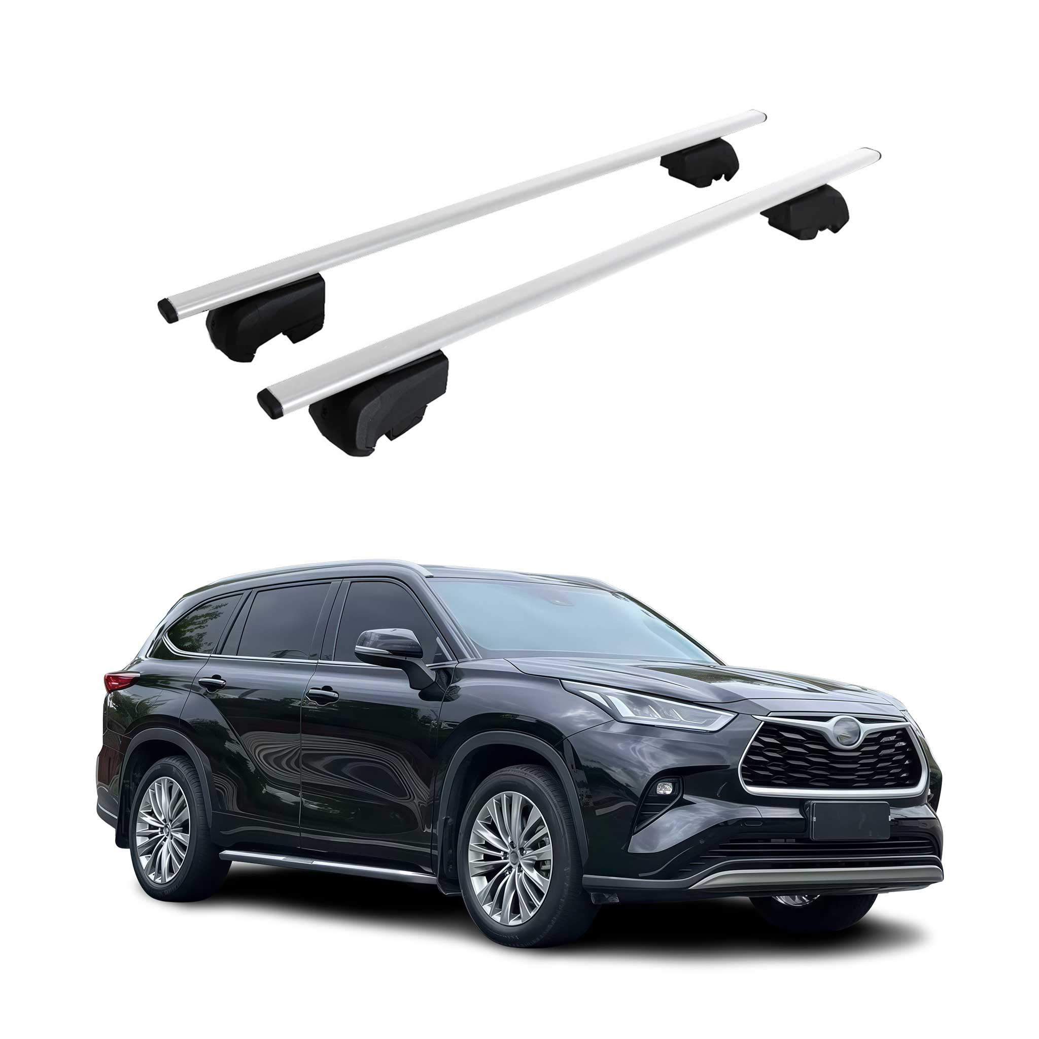 2020-2024 Toyota Highlander Roof Rack Cross Bars Silver