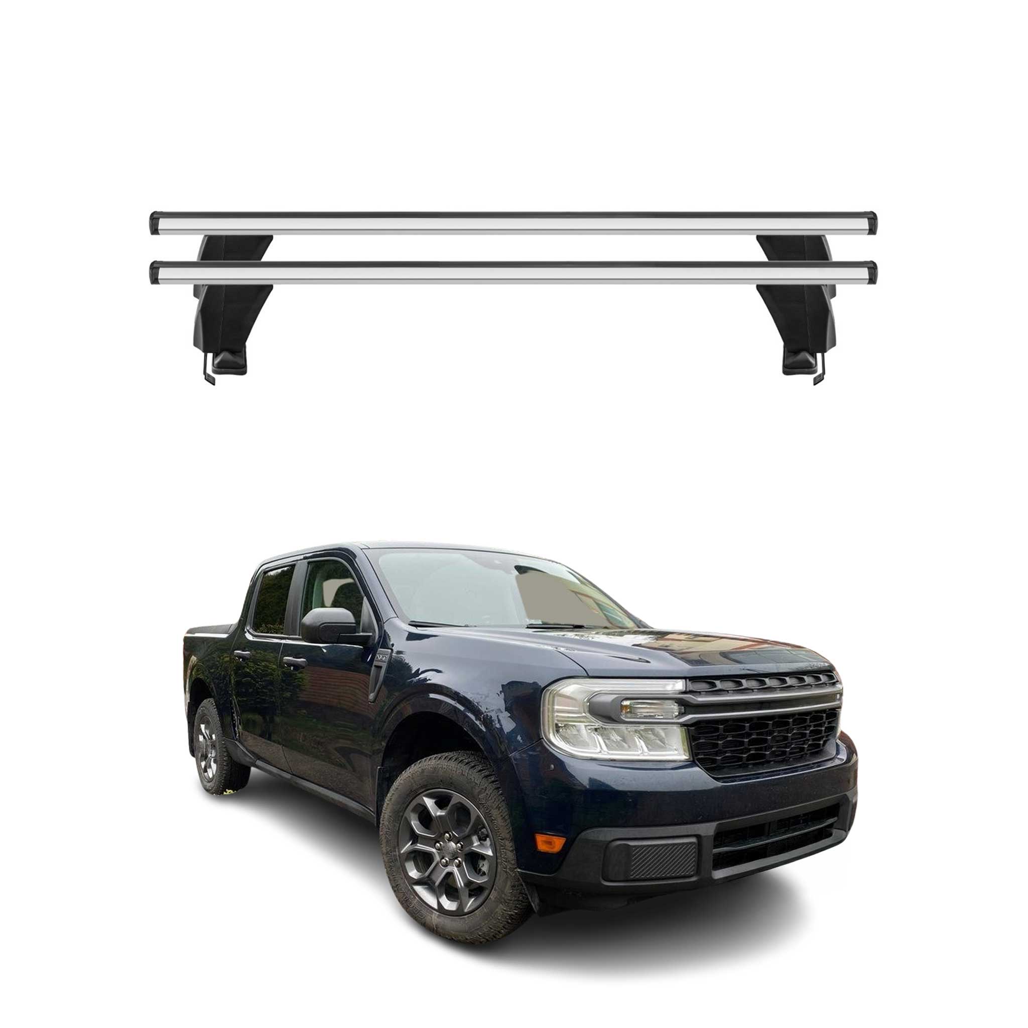 Top Roof Racks Cross Bars Luggage Carrier for Ford Maverick 2022-26 Alu Gray 2x