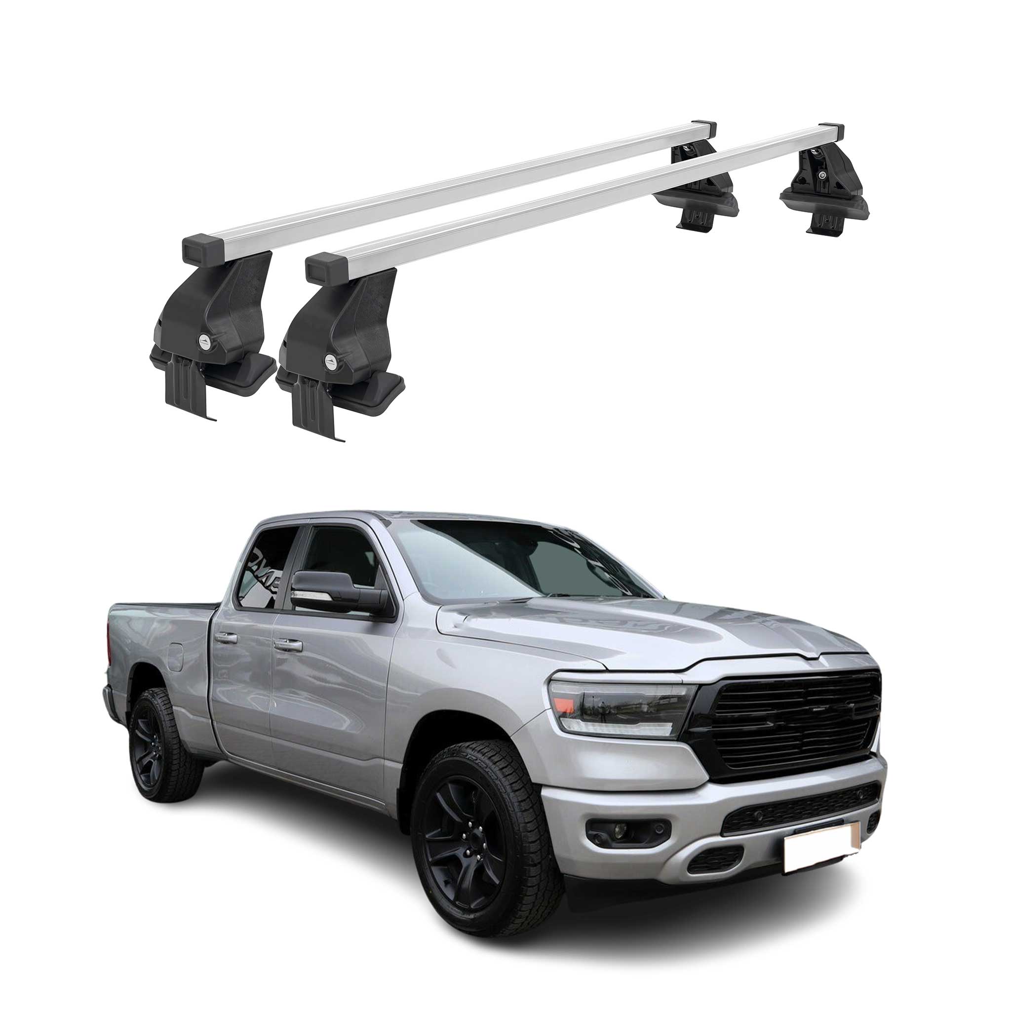 2019-2023 RAM 1500 Roof Rack Cross Bars Silver