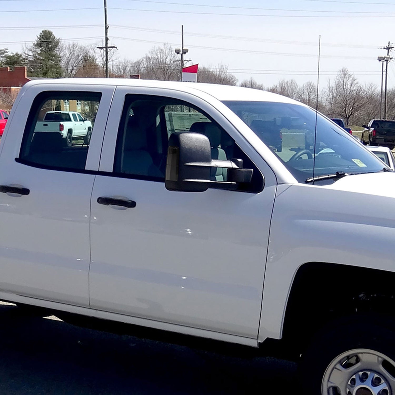2014-2018 Chevy Silverado/GMC Sierra Heated Manual Towing Mirrors Smoke