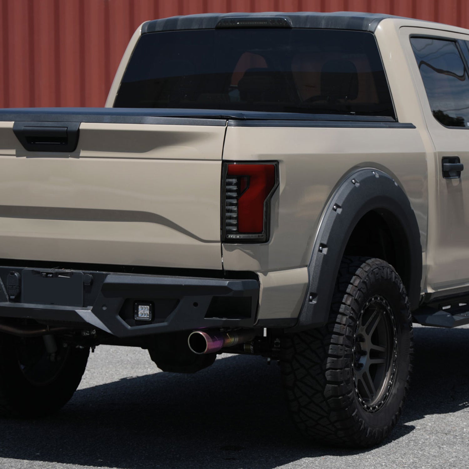 2015-2017 Ford F-150 Turn Signal Animated Red LED Bar Tail Lights Black/Smoke