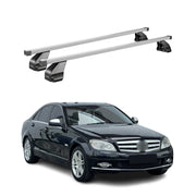 2010-2014 Mercedes C Class W204 Sedan Roof Rack Cross Bars Silver