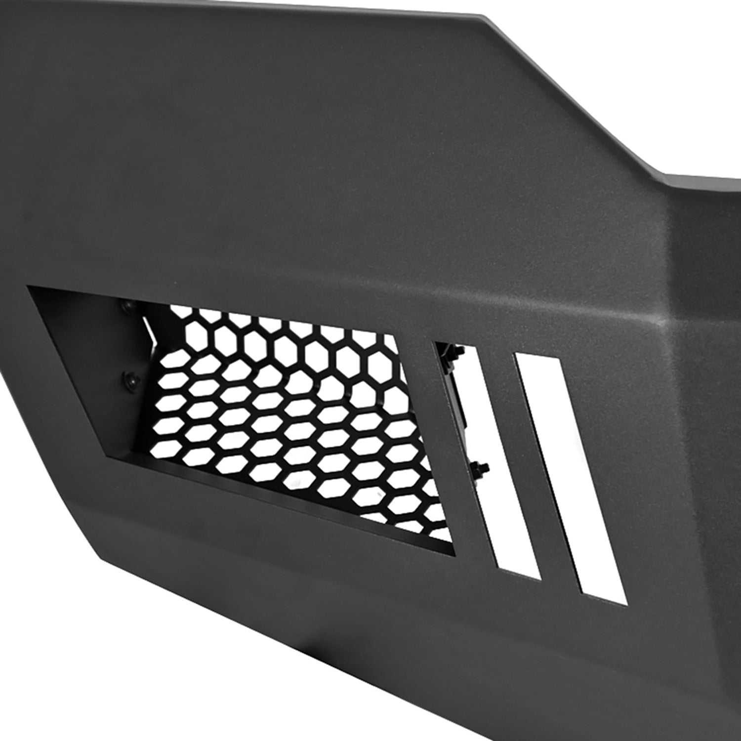 2011-2016 Ford F-150/F-250 Black Heavy Duty Steel Front Bumper LED Light Ports