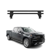 Top Roof Racks Cross Bars for Chevrolet Silverado 1500 2500 2019-2026 2Pcs Black