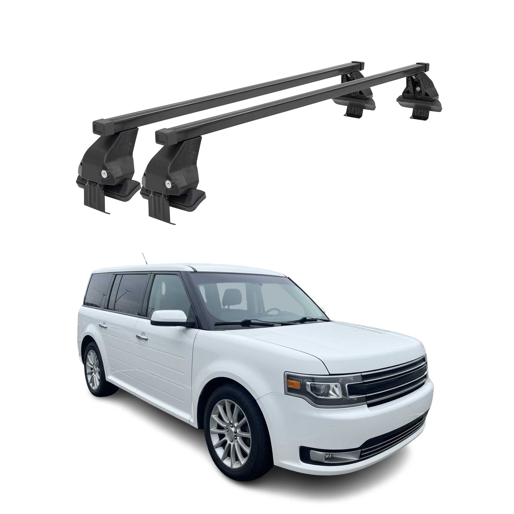 2013-2019 Ford Flex Roof Rack Cross Bars Black