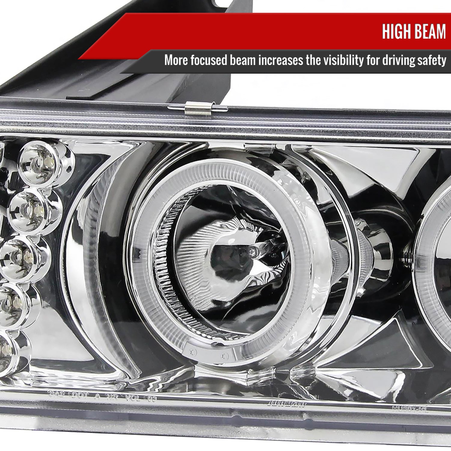 2004-2012 Chevy Colorado/ GMC Canyon Dual Halo Projector Headlights Chrome
