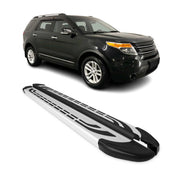 2011-2019 Ford Explorer Running Boards Side Steps Silver