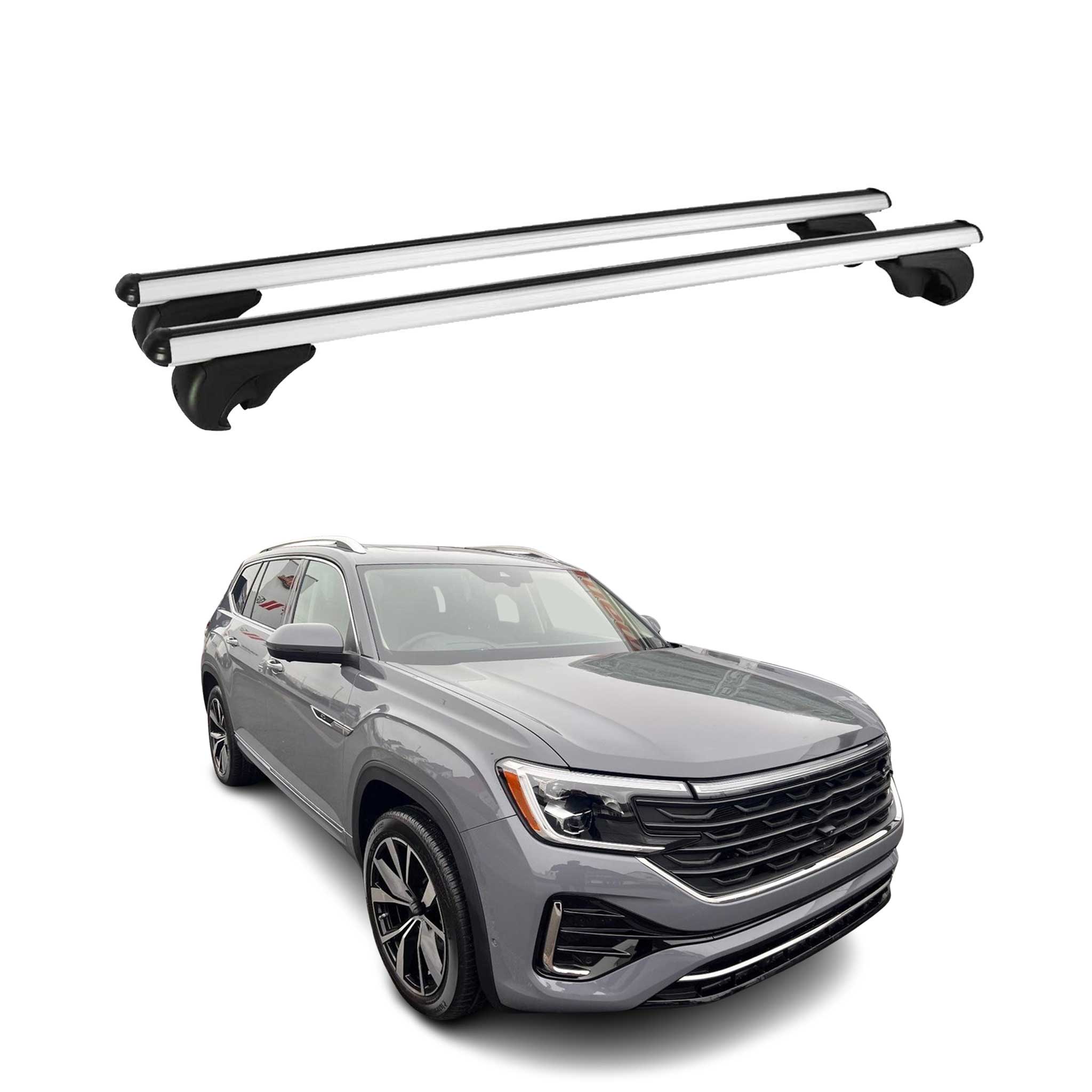 2025 VW Atlas Roof Rack Cross Bars Luggage Carrier Alu Silver 2Pcs