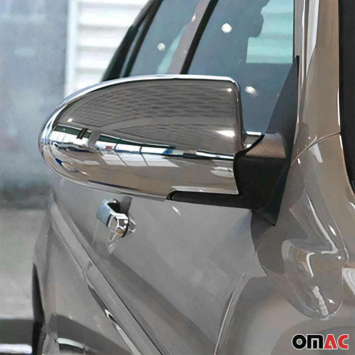 Side Mirror Cover Caps Fits Hyundai Accent 2006-2011 Chrome Silver 2 Pcs
