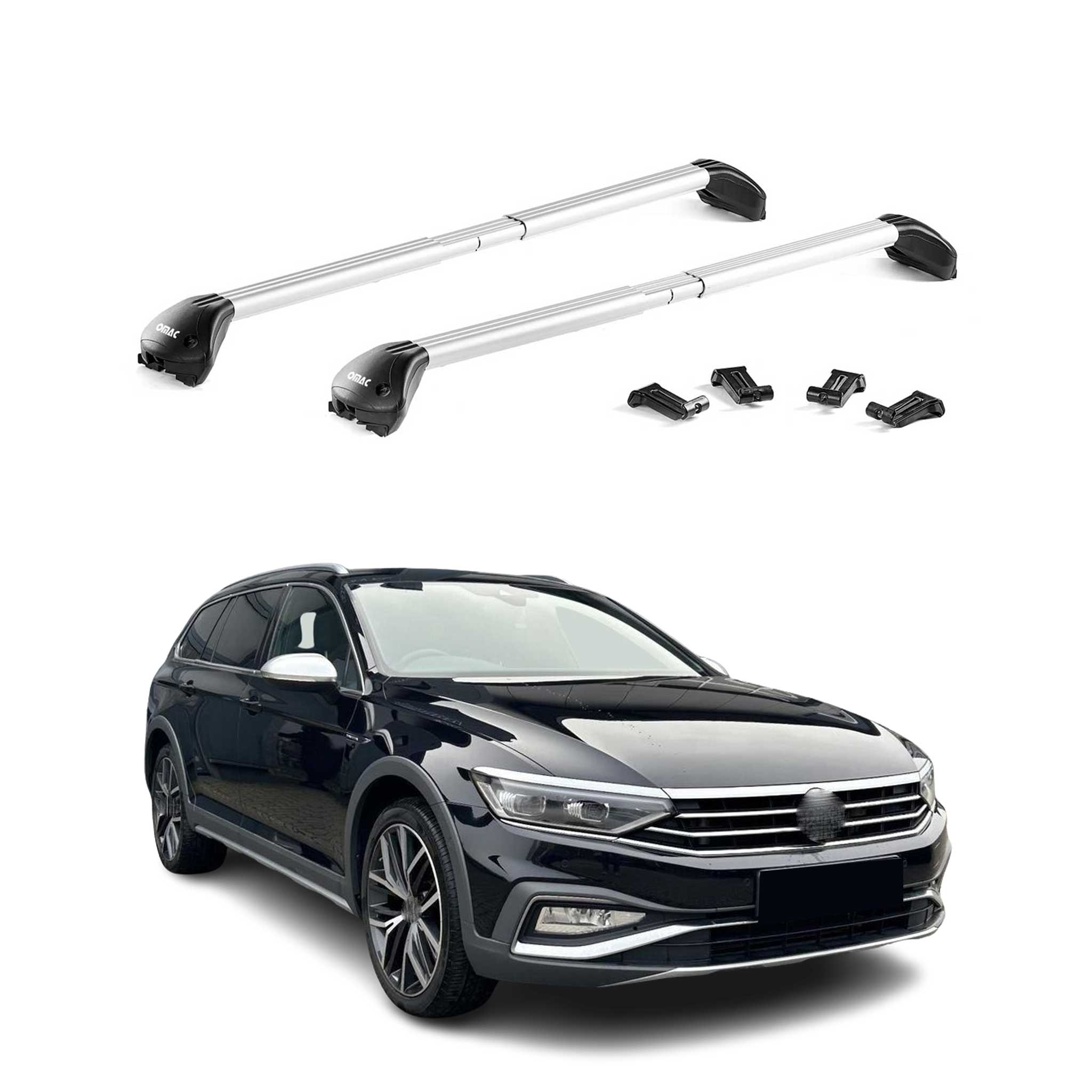 Roof Rack Cross Bars Luggage Carrier for Volvo XC60 2010-2026 Alu Grey 2x