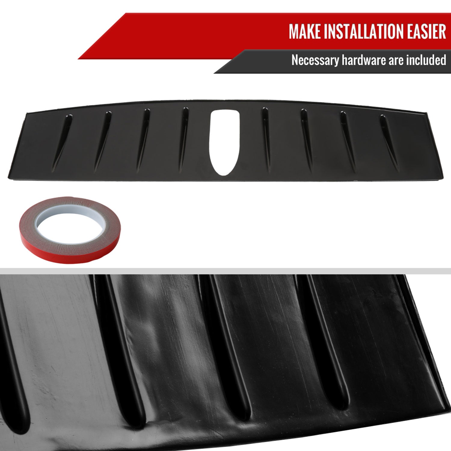 2015-2021 Subaru WRX/STI Glossy Black ABS Shark Fin Style Rear Roof Spoiler