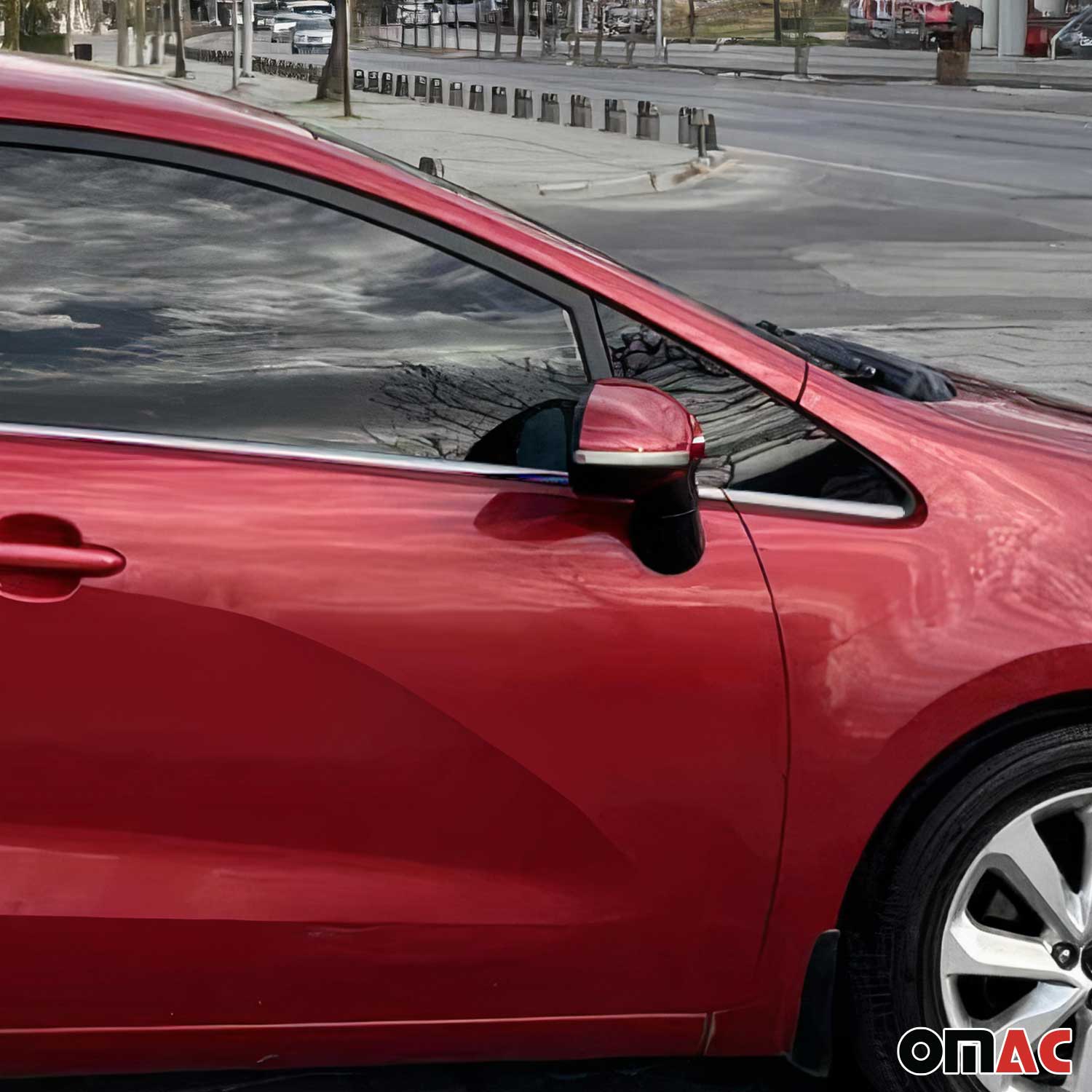 2012-2015 Kia Rio Window Molding Trim Streamer Stainless Steel Silver 6Pcs