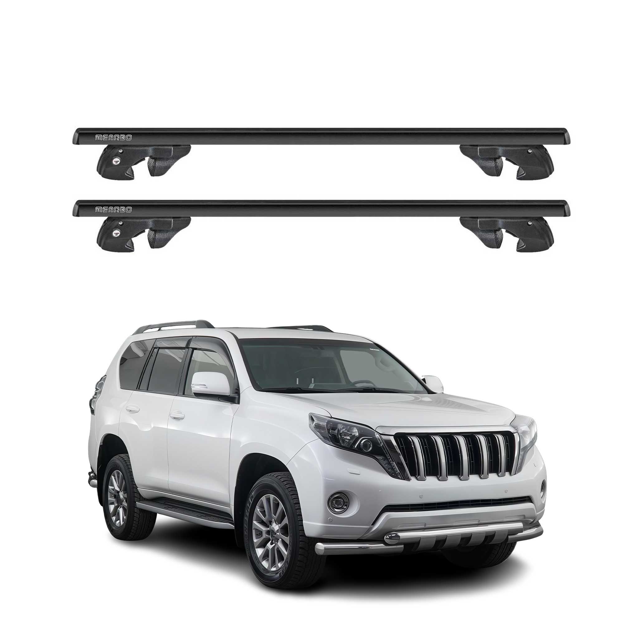 2008-2021 Toyota Land Cruiser Roof Rack Cross Bars Black