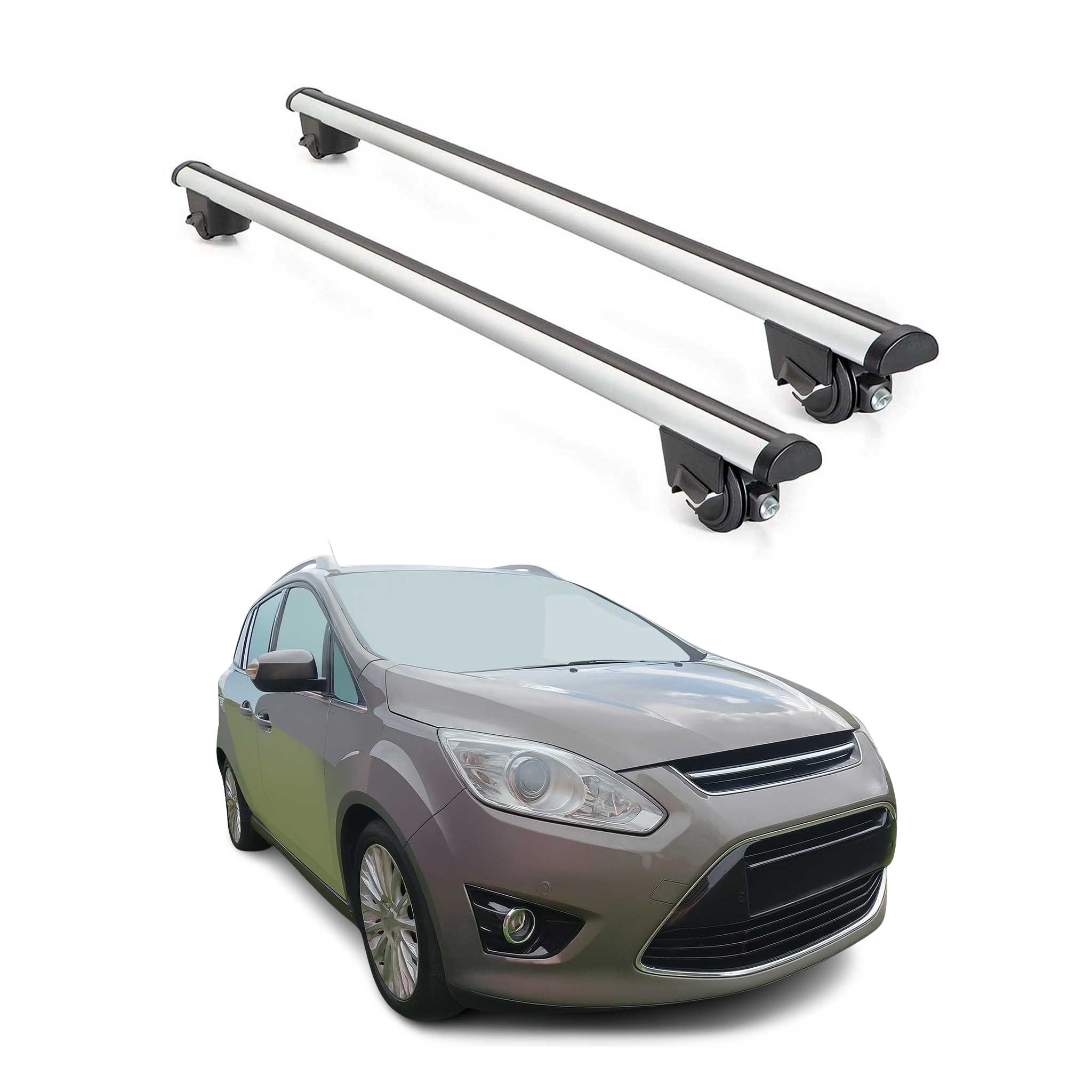 2013-2017 Ford C-Max Roof Rack Cross Bars Silver